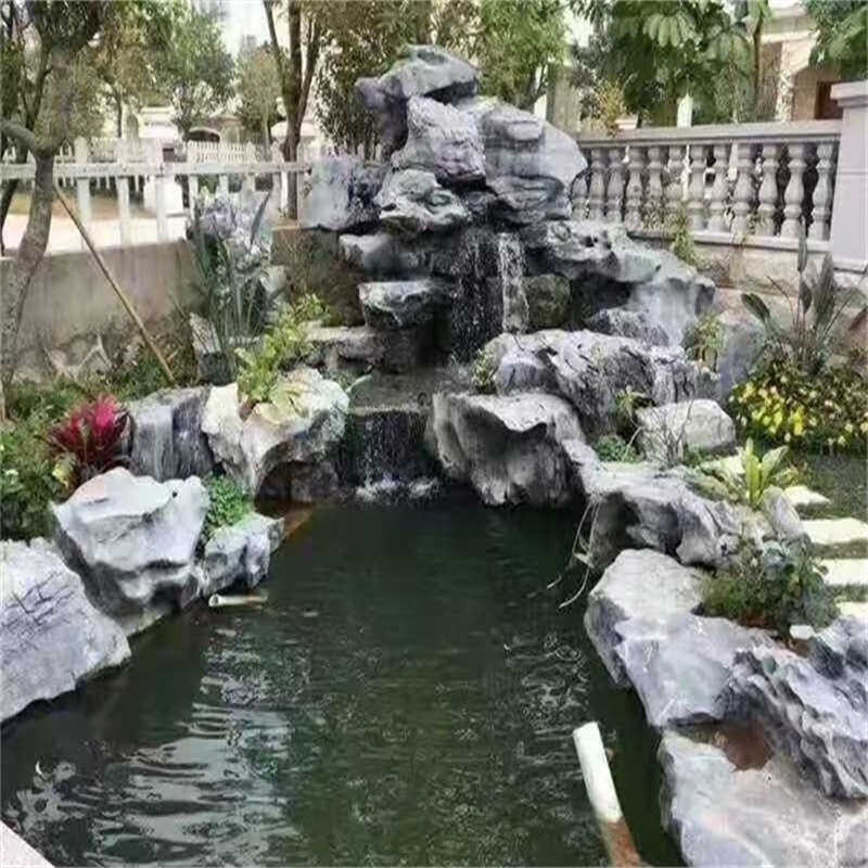 鄞州庭院假山鱼池图片