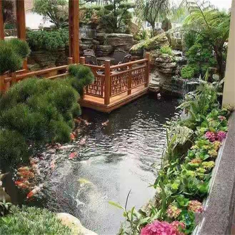 鄞州别墅庭院景观设计鱼池